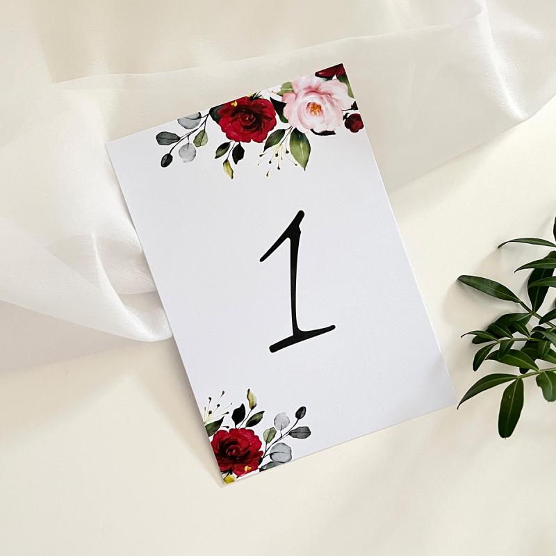 Svatební oznámení - čísla stolů - Čísla stolů 14 Kč