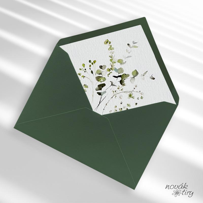 Svatební oznámení - obálky - Obálka s  vkladem 14 Kč