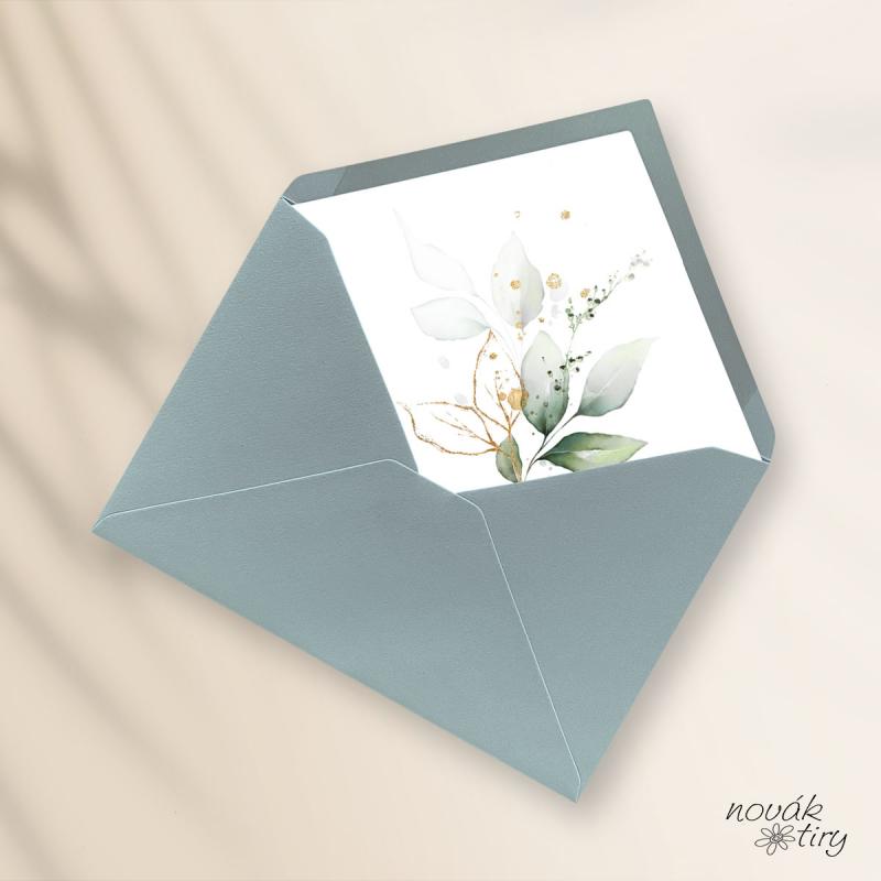 Svatební oznámení - obálky - Obálka s  vkladem 14 Kč