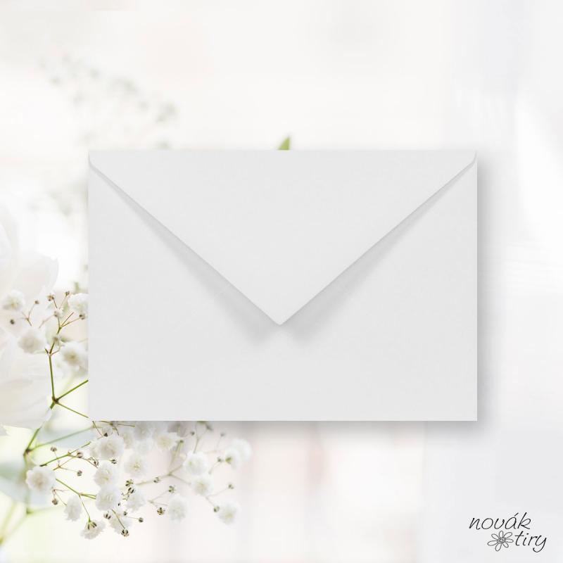 Svatební oznámení - obálky - Svatební obálka bílá 3,50 Kč
