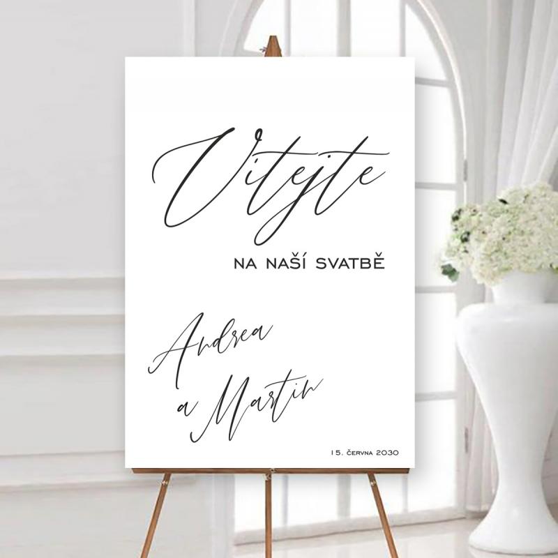 Svatební oznámení - plakát - A3 uvítací plakát 240 Kč