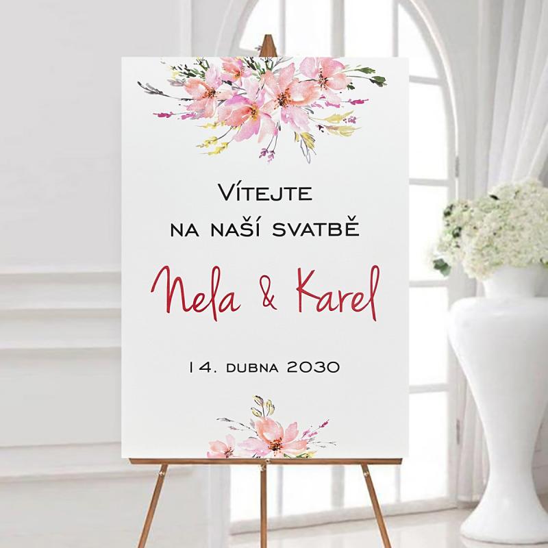 Svatební oznámení - plakaty - A3 uvítací plakát 240 Kč